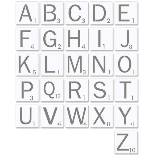 26Pcs Reusable Letters Wall Decor Style Tile
