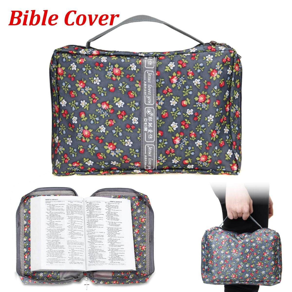 Bible Cover Be Truly Glad 1 Peter 1:6 NEW Sturdy Canvas With Handle Large