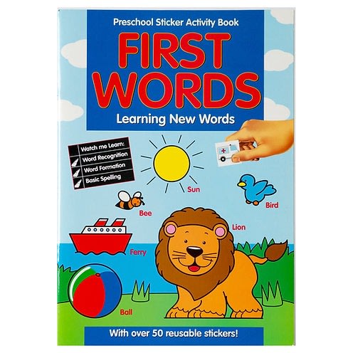Preschool Learning Sticker Book - First Words Learning New Words
