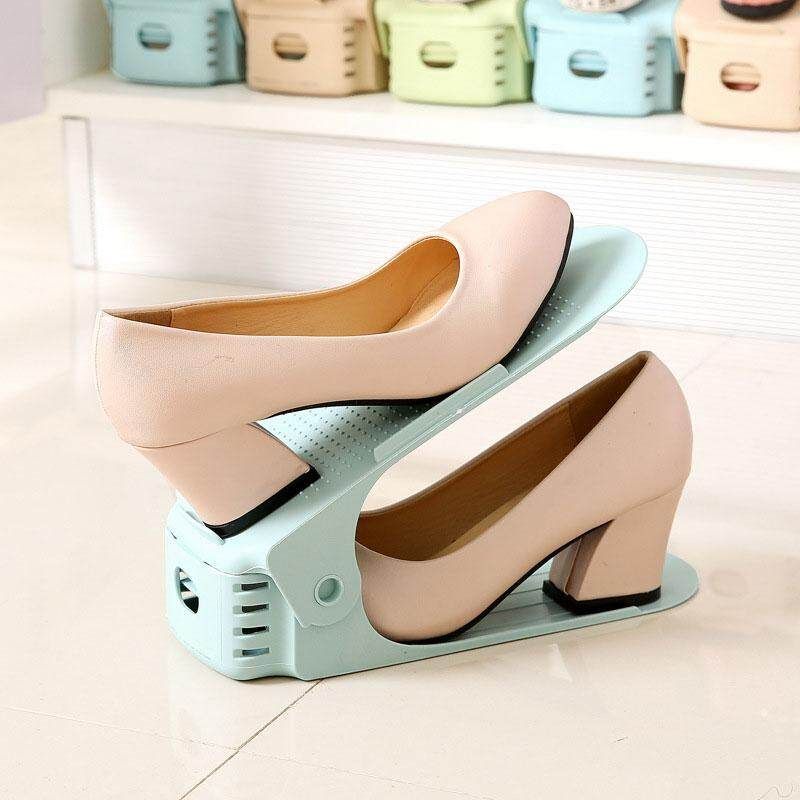 Shoe Storage Household Items One-piece Adjustable Beige