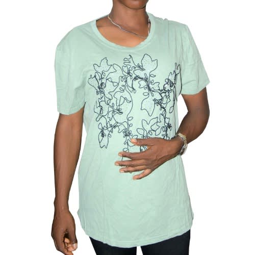 Ladies/ Teenagers Top - Green And Black