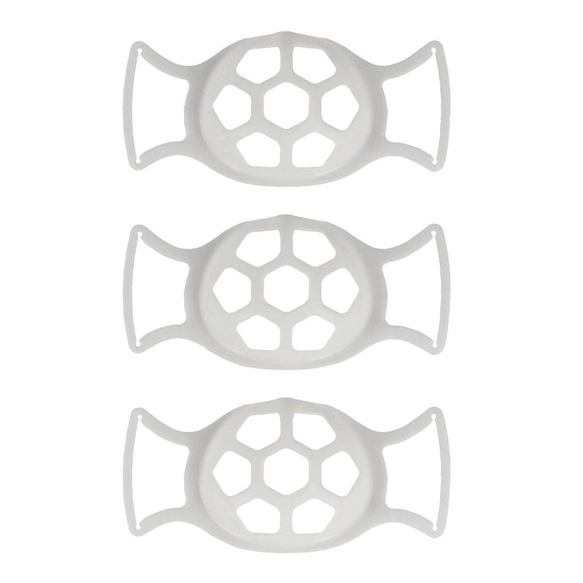 3 PCS Silicone Mask Bracket Internal Support Frame for Mask 3D Mask Inner Brackets Protect Lipstick Comfortable Breathing (White)