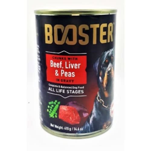 Dog Booster Live - Beef And Peas Feed - For All Dog Stages - 415g