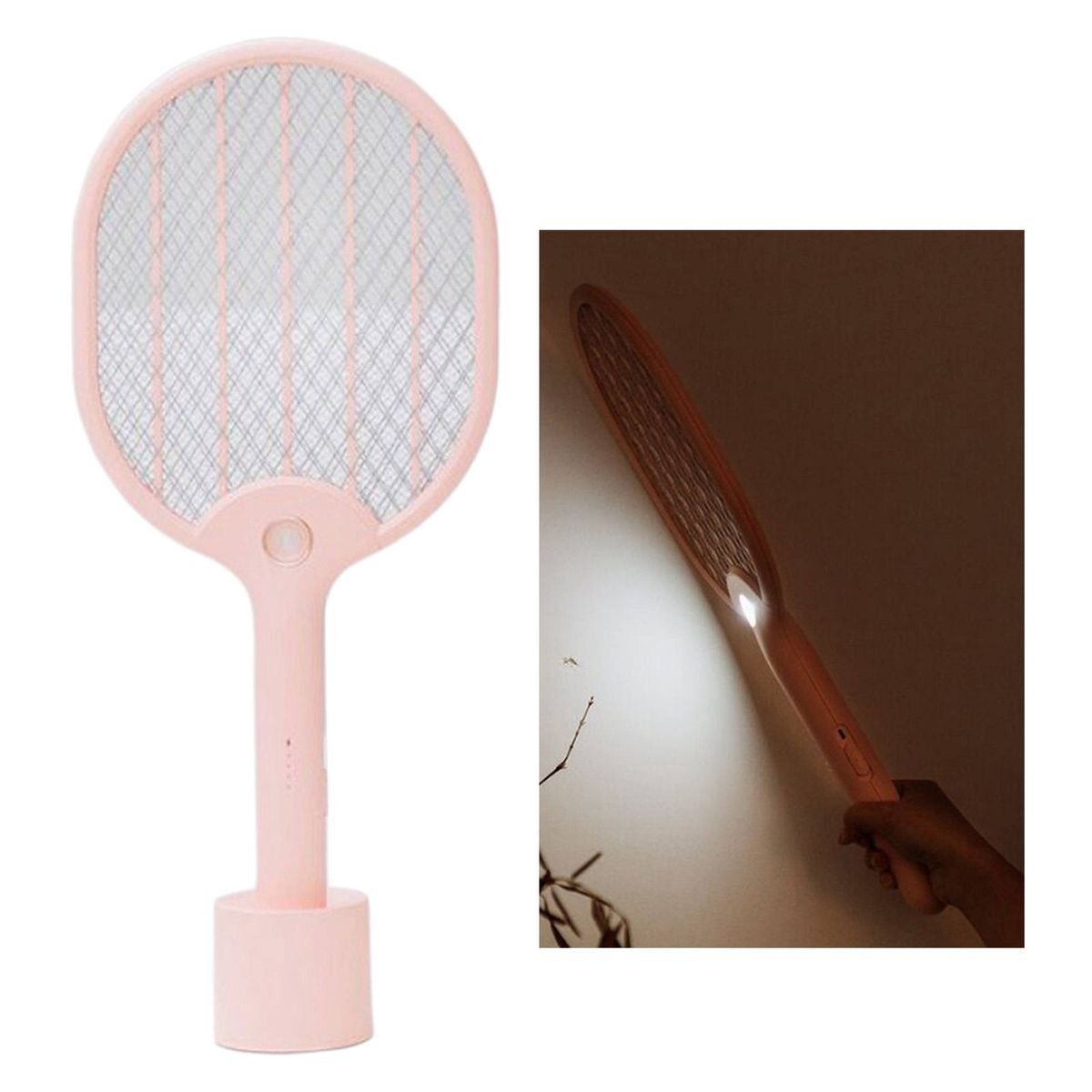 Portable  Swatter Rechargeable   Lamp For Home Bedroom Pink
