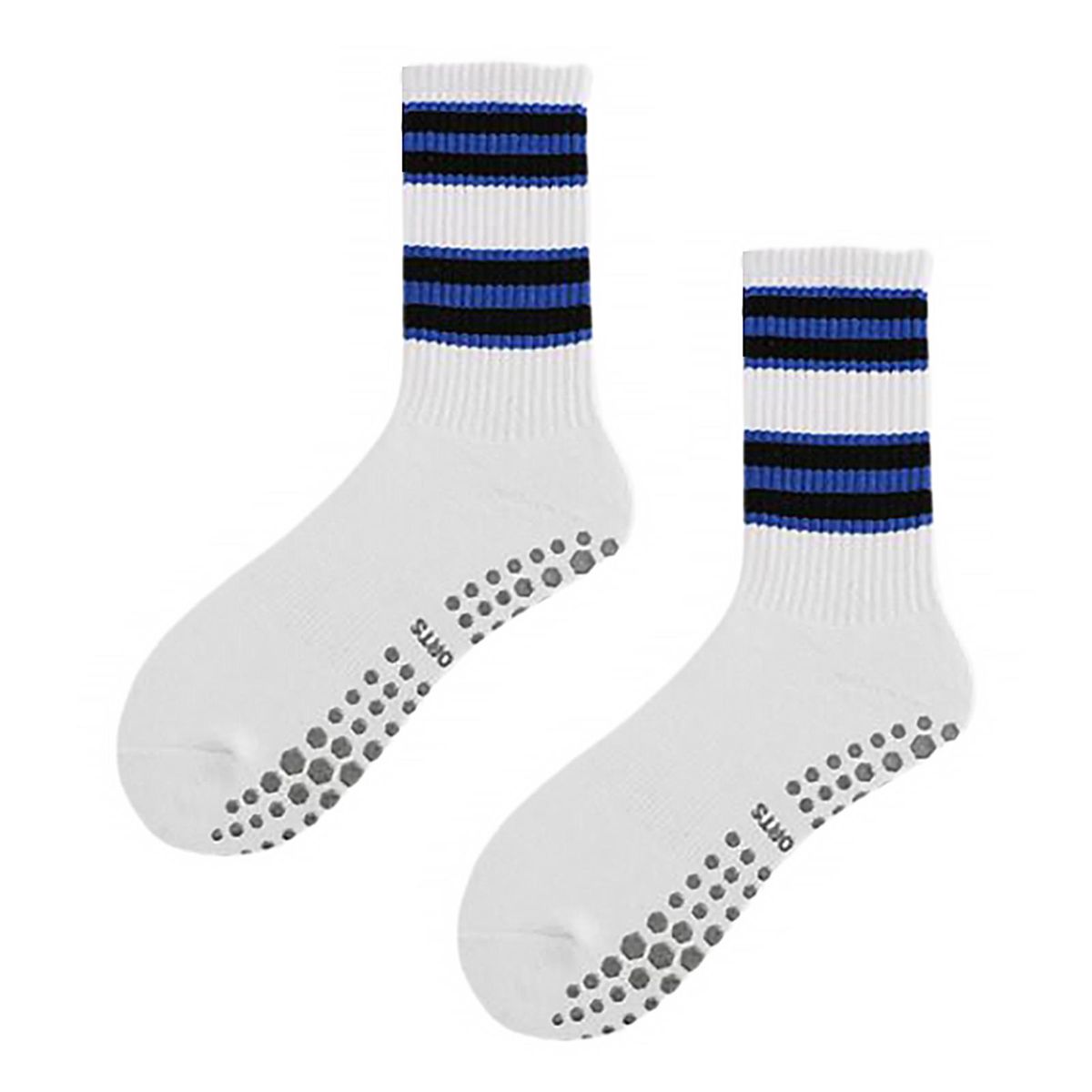 1 Pair Thermal Socks Winter Women Fitness Yoga Long Calf Socks Blue White