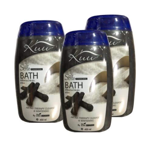 Charcoal Salt Scrub Body And Facial Bath - 450ml - 3pcs