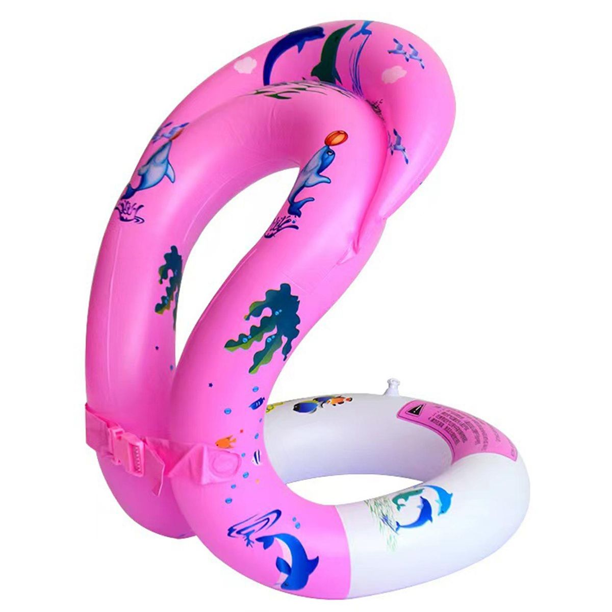 Inflatable Swim Vest Baby Adult Floating Swim Arm Rings Pink