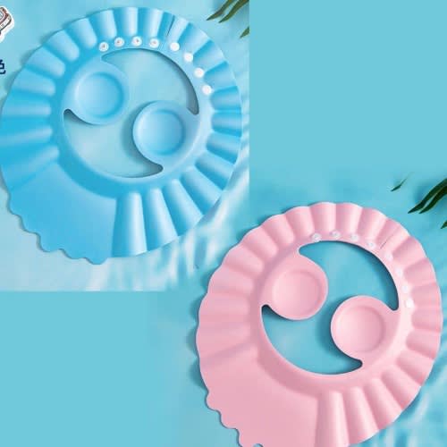 2pcs Soft Adjustable Bath Accessories Shampoo Shower Cap Hat With Earmuff Covershield