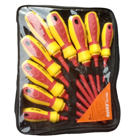 Ruike Insulated Screwdriver - Set Of 9 Pieces