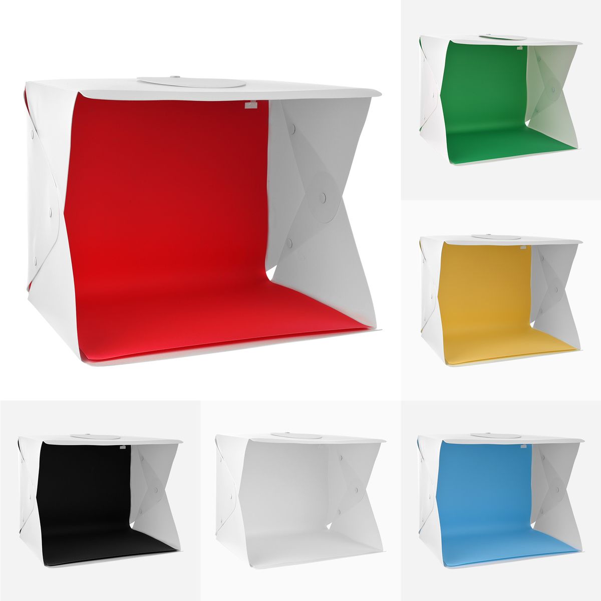 Folding Photography Light Box Photo Studio Tent Box LED Ring