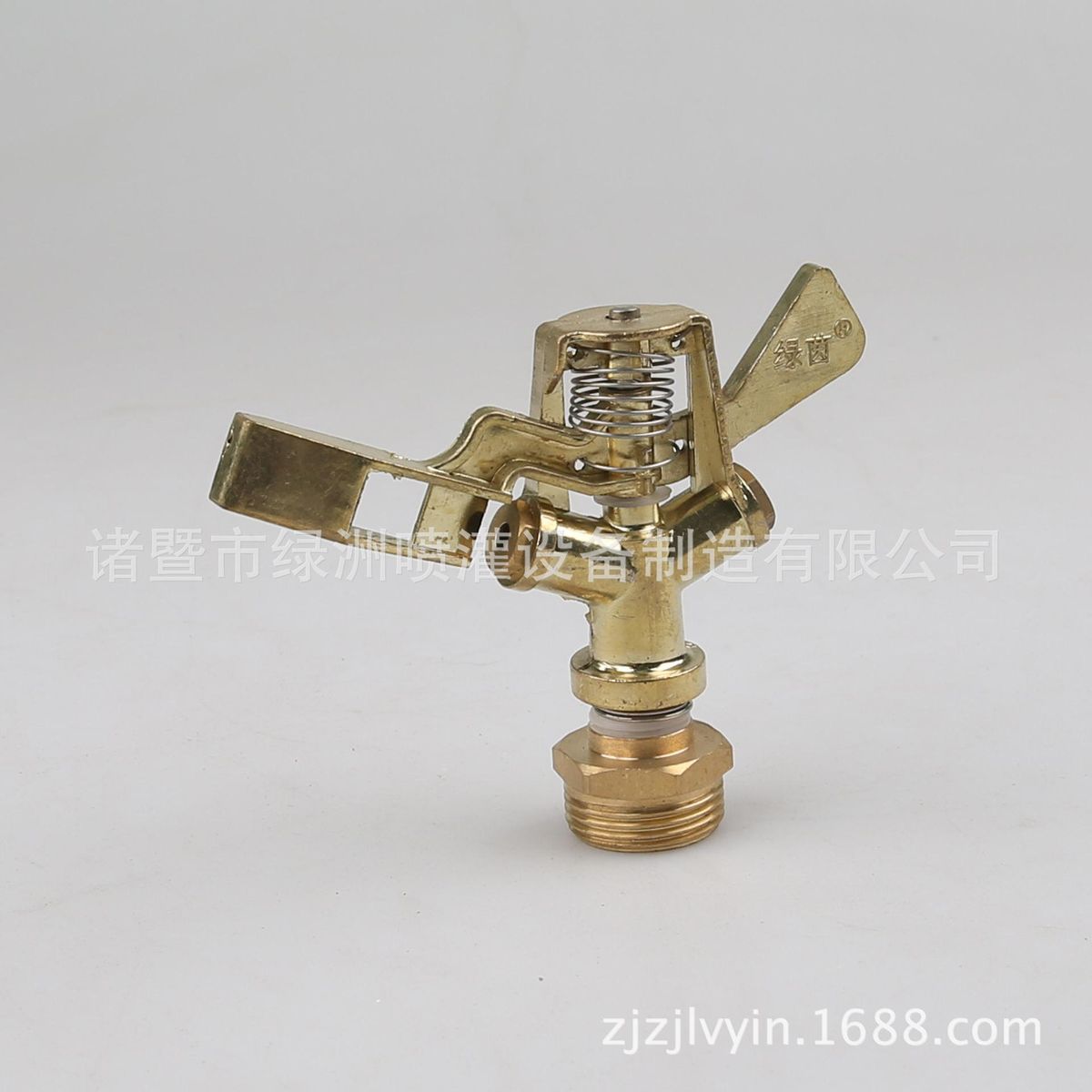 Factory Direct Sales Zinc Alloy Brass-Plated Rotary Lawn Nozzle Copper-Plated Rotating Nozzle Lz6002