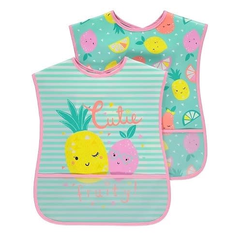 Large Wipe Clean Weaning Bibs - 2 Pack