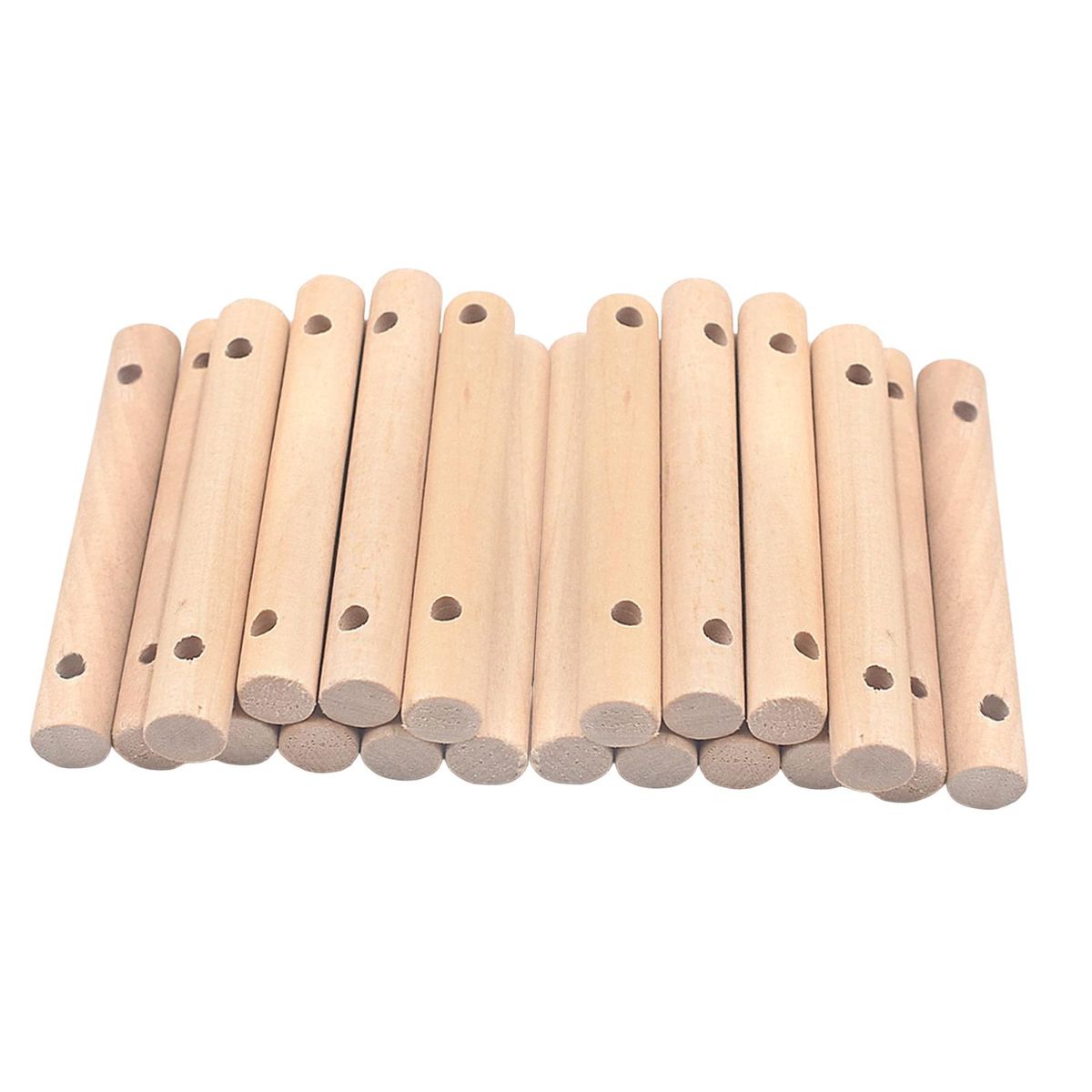 20x Wooden Dowel Rods Sticks DIY Poles Educational Toys Style B-20Pcs
