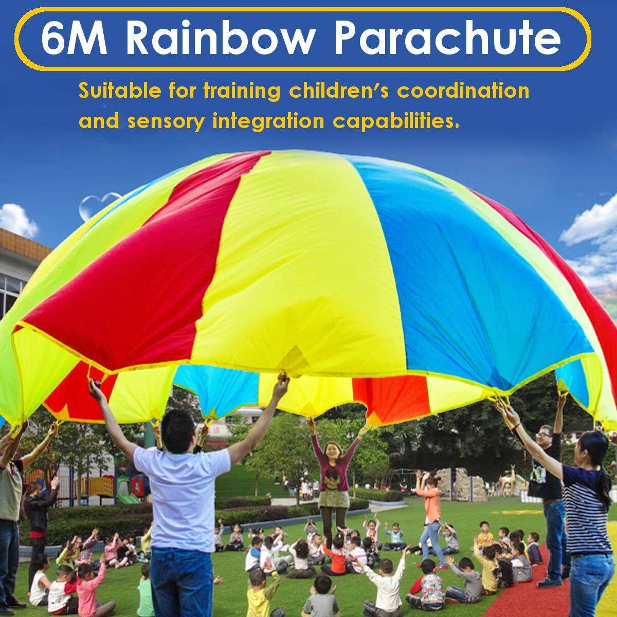 20ft / 6M Kids Play Parachute Outdoor Game Development Exercise