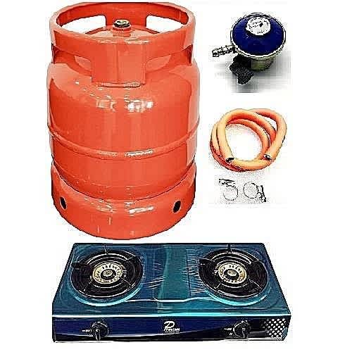 6kg Gas Cylinder With Stainless Cooker + Regulator + 3 Yards Hose And Clips