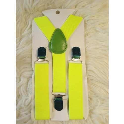 Children Clip-on Y-back Suspenders-lemon