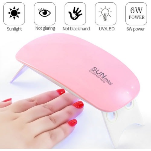 Uv Led Lamp Nail Dryer - 6W - Pink