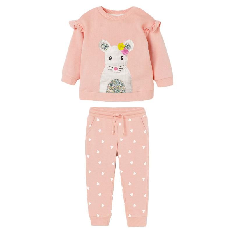 2023 Velvet Girl's Sweatshirt Set Winter Children's Long Sleeve Set European And A