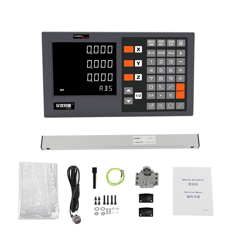 YIHAOGD YH LCD 2/3 Axis Grating CNC Milling Digital Readout