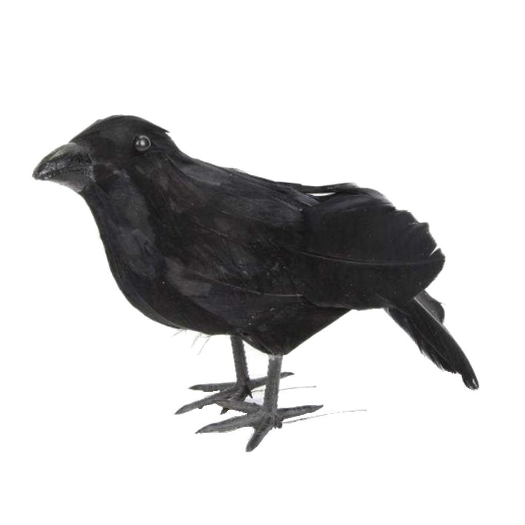 Halloween Artificial Black Raven Crow Feather Birds Flying Black Raven