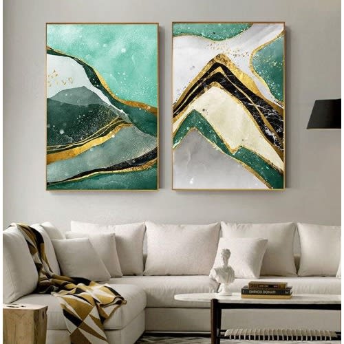 Painting - Geometry Art - 2 Pieces