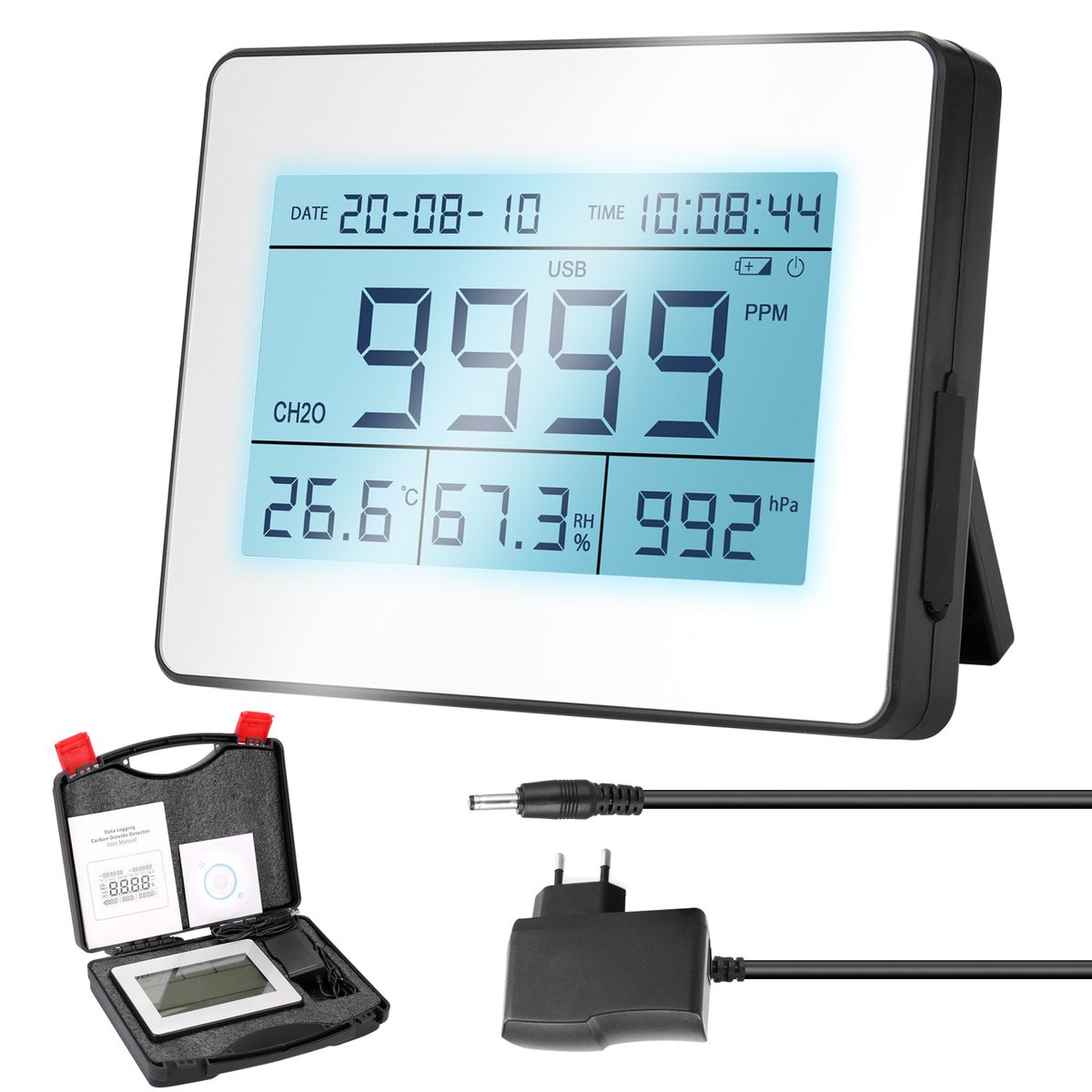Professional LCD Data Logging Formaldehyde Detector With
