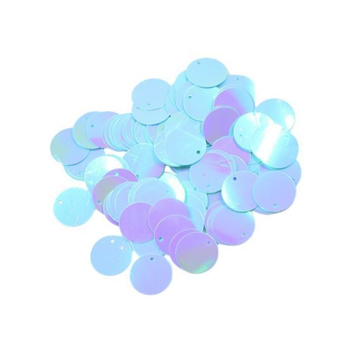 3xDIY Shiny Round Loose Sequins Paillettes Sewing Craft 16mm Blue