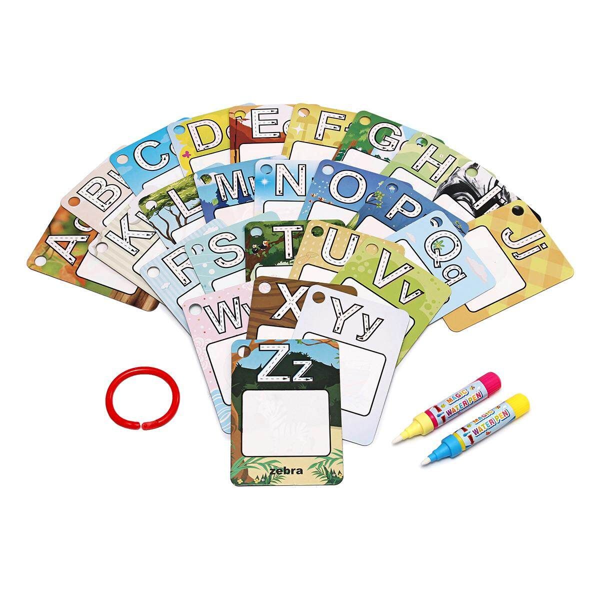 Kids Magic Water Drawing Flash Card Kids Early Education Learning Cards Letter