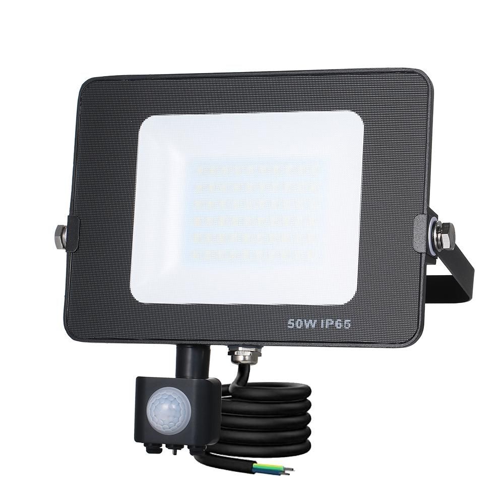 Tomshine AC220V-240V 50W Led Sensitive Motion Sensor Flood Light Project Lamp PIR Motion Inductor Lamp Adopted Human Infrared Technology IP65 Water-resistant for Garage Patio Yard Stairs Front Door Outdoor
