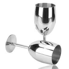 Silver Wine Glass Cup Set 6 Pcs