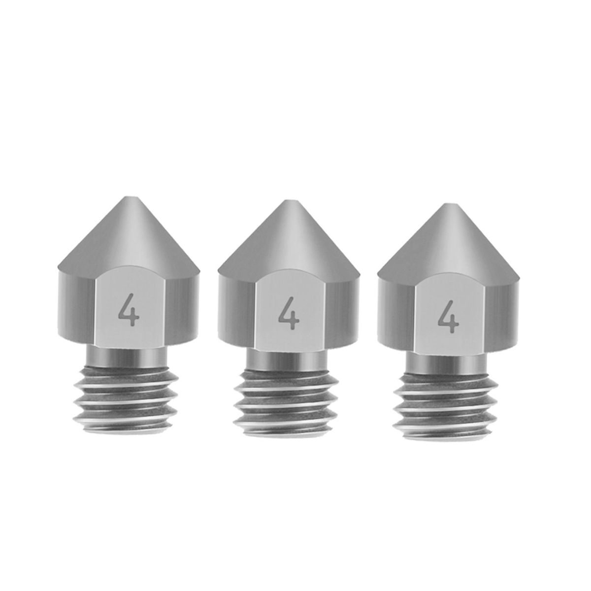 3D Printer Parts 3pcs TC4 Titanium Alloy Nozzles 0.2/0.3/0.4/0.5mm Optional M6 Thread MK8 Extruder Nozzle for 1.75mm Filament Compatible with Creality CR-10 Ender 3 Ender-3 Pro
