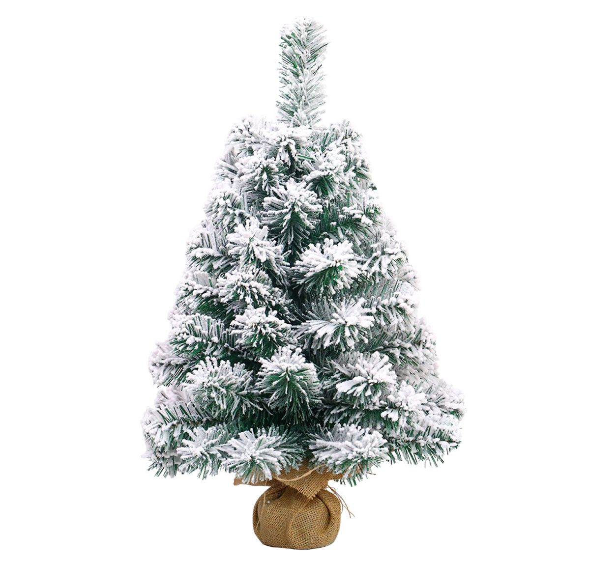 18 Inches Mini Christmas Trees Artificial Flocking Snow