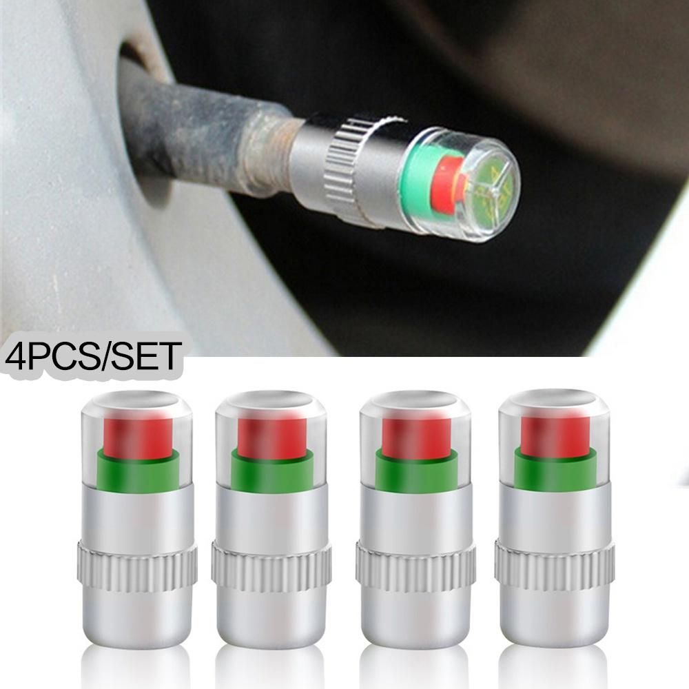 4Pcs/Set Car Tire Valve Cover Tire Pressure Gauge multicolore