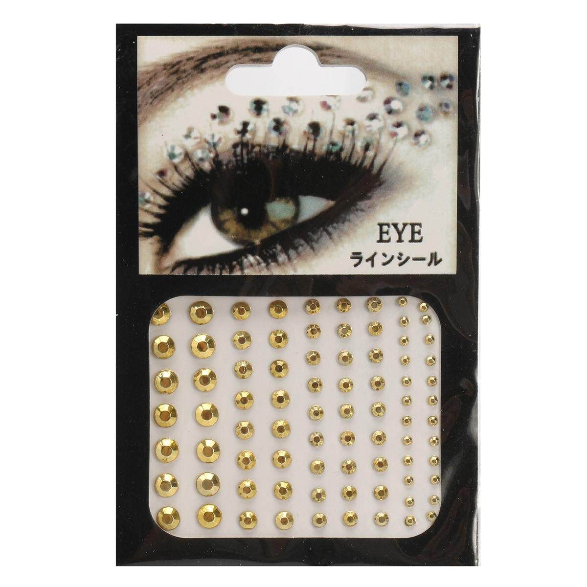 81Pcs Eye Shadow Diamond Glitter Eye Nail Art Jewelry Tattoo Makeup Stickers Aqua