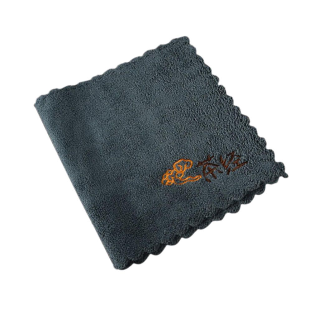 Absorbent Cotton Dish Drying Towel Rack Drainer Kitchen Sink Grey