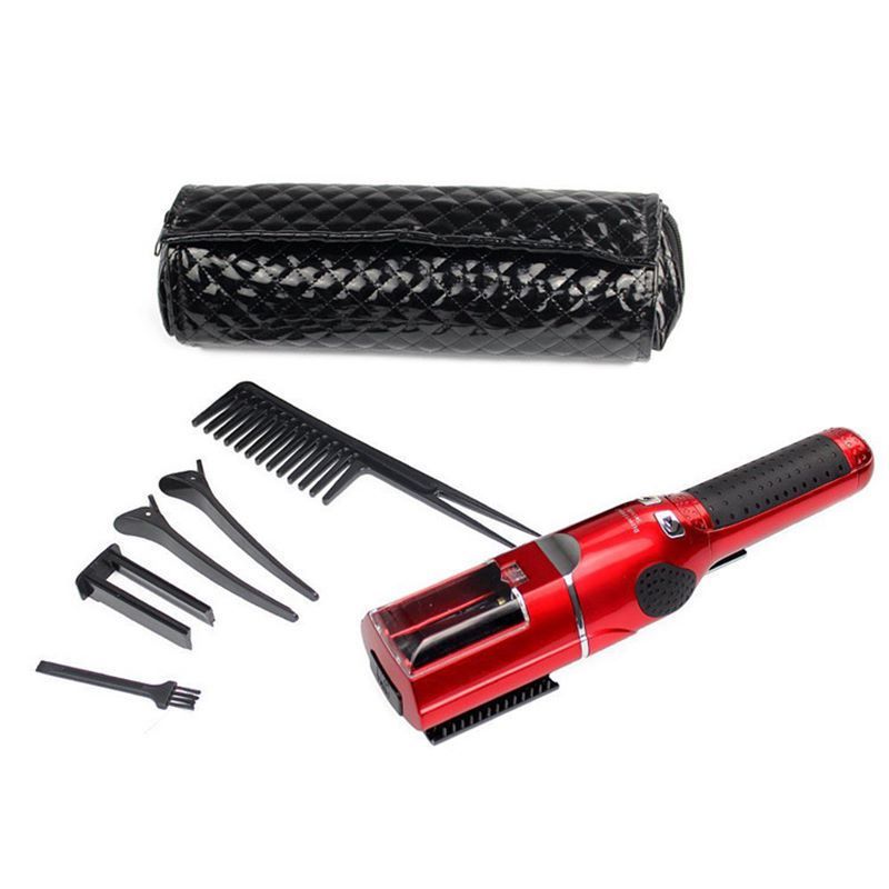 Hair Split Ends Trimmer Professional USB Charging Hair Cutter Smooth End Cutting Clipper Beauty Set Bag Solve Ends Trimmer Red With Box