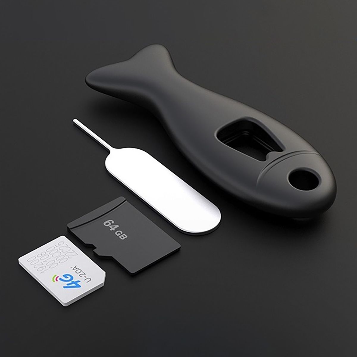 Card Case Phone Chip Remover Sim Card Pin Cover Black