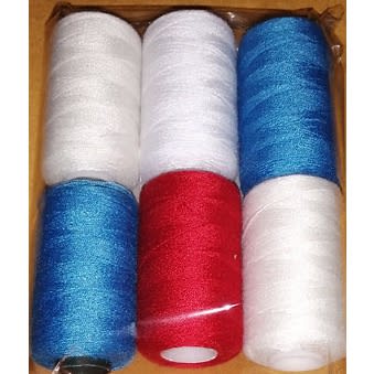 6 Large Spools Of Polyester Thread, Assortment 3