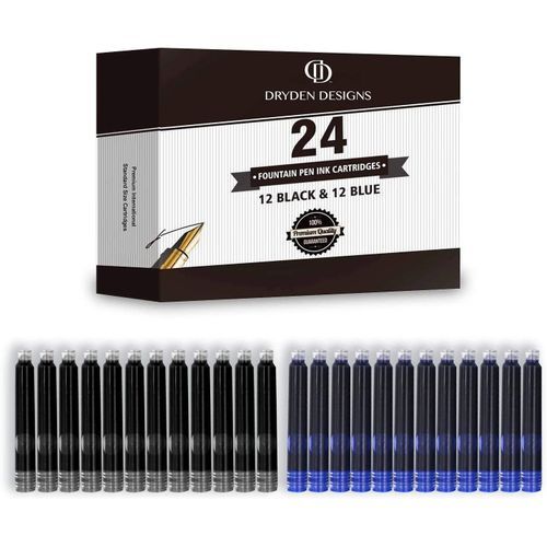 Dryden Designs Ink Cartridges For Fountain Pen - Set Of 24