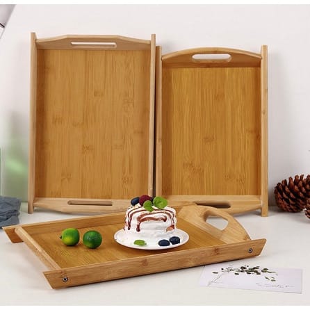 3pcs Set Bamboo Wooden Tray