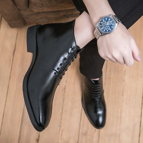 Elegant High-top Business Boots Men Oxford Shoes Big Size 38-48 Superior Quality Full Grain Leather Wedding Party Shoes Luxury Noble Boots Black