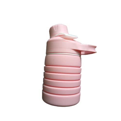 Silicone Collapsible Water Bottle - Pink - 500ml