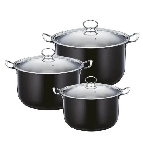 Saucepan Stainless Steel Stock Pot - Set Of 3