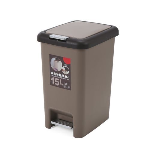 Double Covered Trash Can-15L