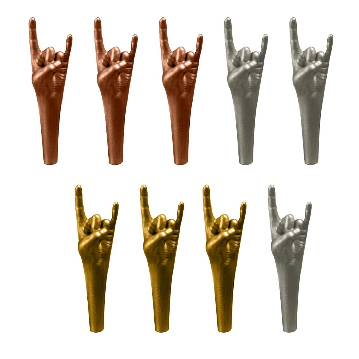 9Pcs Board Game Nails Desktop Card Game Nails Red