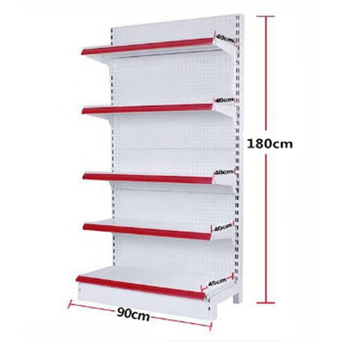 Single Sided Supermarket Rack And Shelf