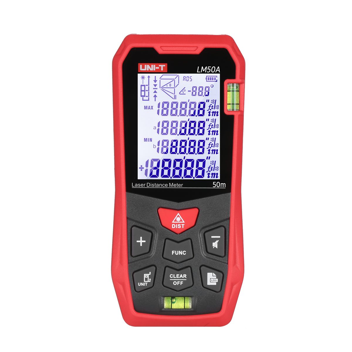 UNI-T LM50A Laser Distance Measure Meter 50M With 2 Bubble