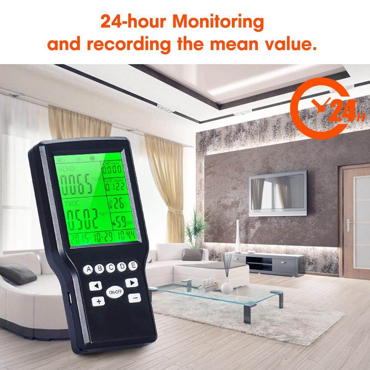 8-IN-1 Air Quality Detector HCHO Tester