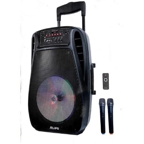 Ailipu Dual 15 Amplified Public Address Speaker - Black - 8000W
