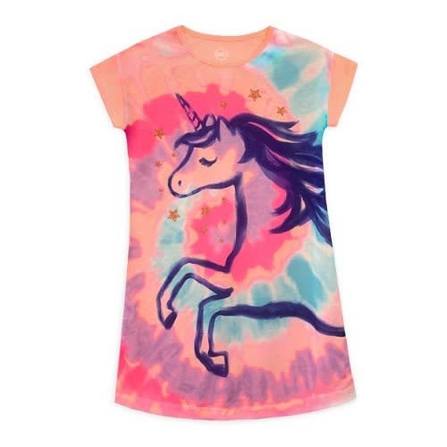 Girls Short Sleeve Night Gown &ndash; Unicorn